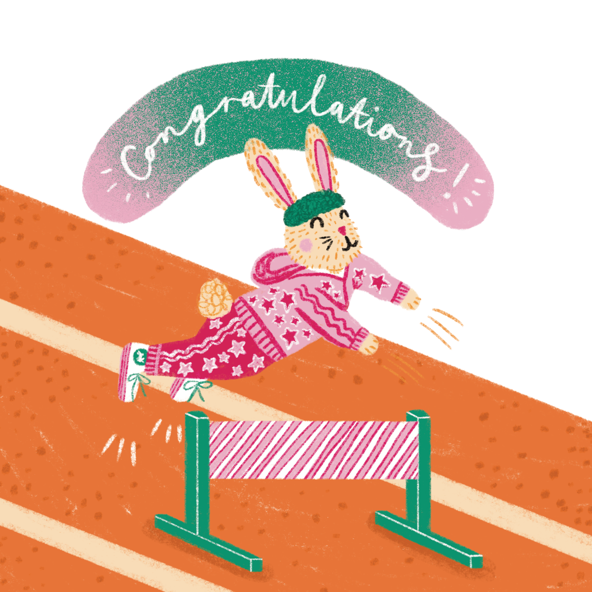 Congratulations hurdles bunny